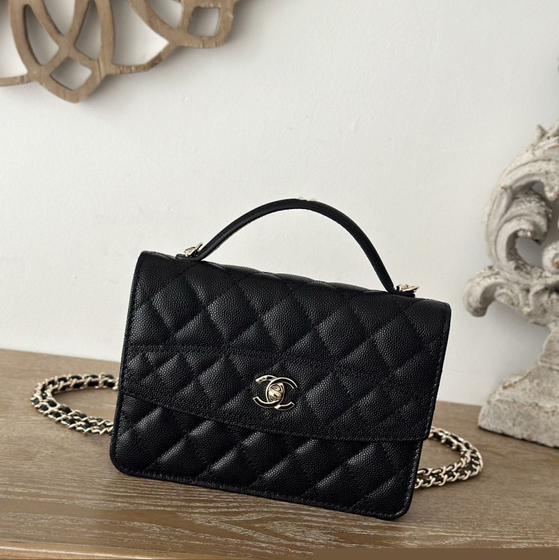 Ch*el top handle bags